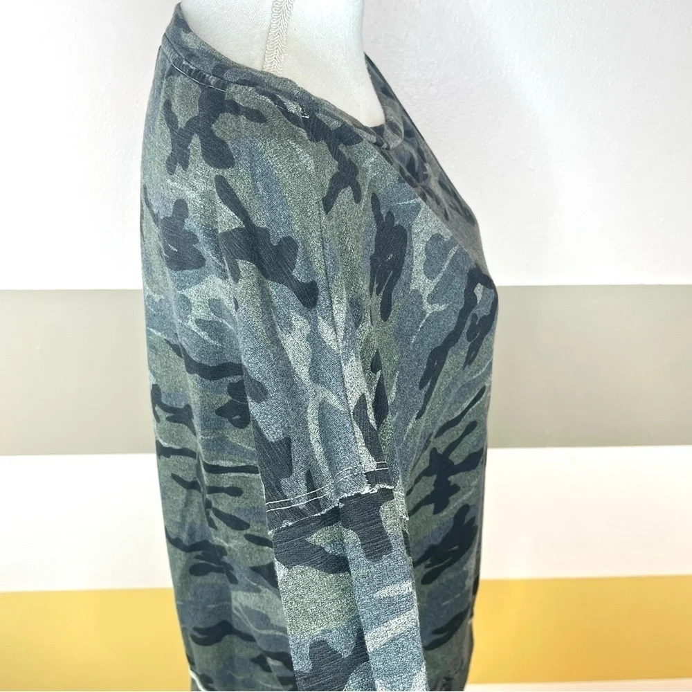 Sundry Green Ragen Camo Camouflage Grunge Western Soft Casual Lounge Sweatshirt - Picture 7 of 15